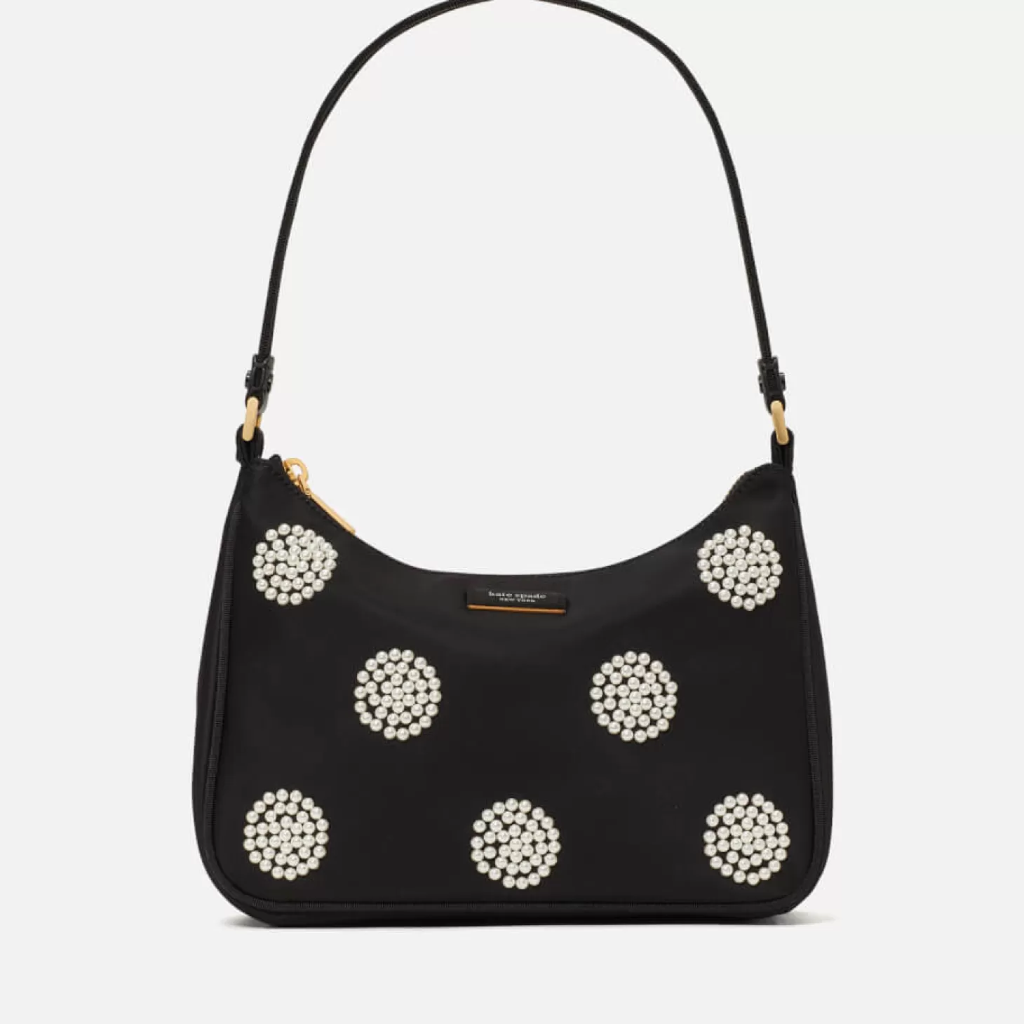 Sam Pearl Embellished Small Nylon Shoulder Bag*Kate Spade New York Clearance