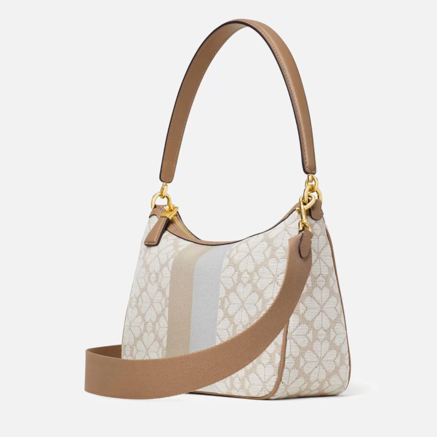 Small Sam Leather-Trimmed Jacquard Bag*Kate Spade New York Store