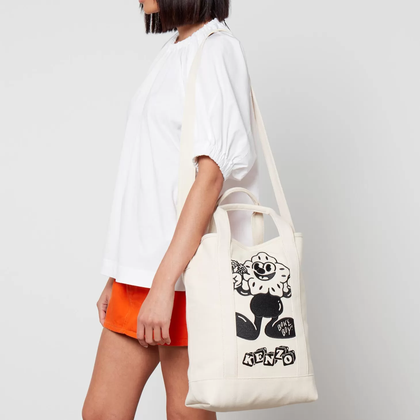 Appliqued Cotton-Canvas Tote Bag*KENZO Cheap