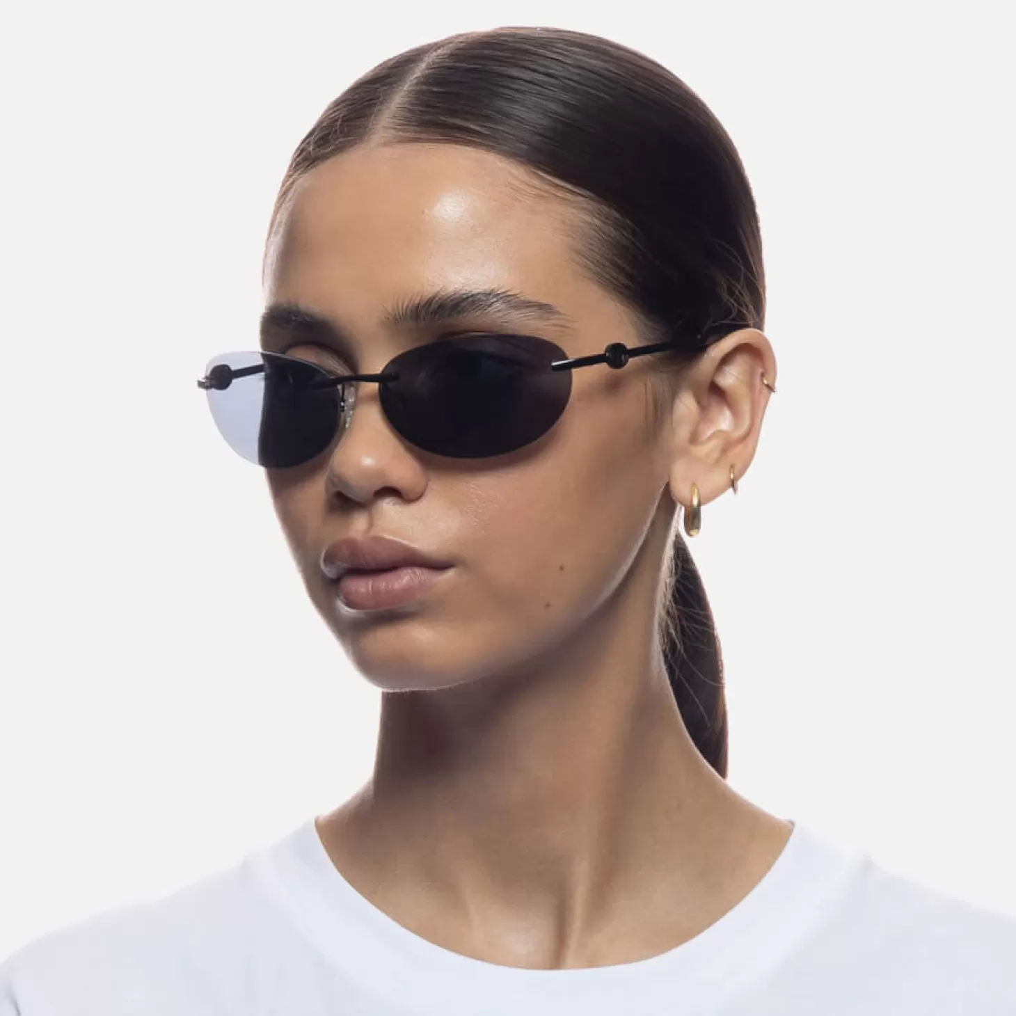 Slinky Oval Metal Sunglasses*Le Specs Clearance