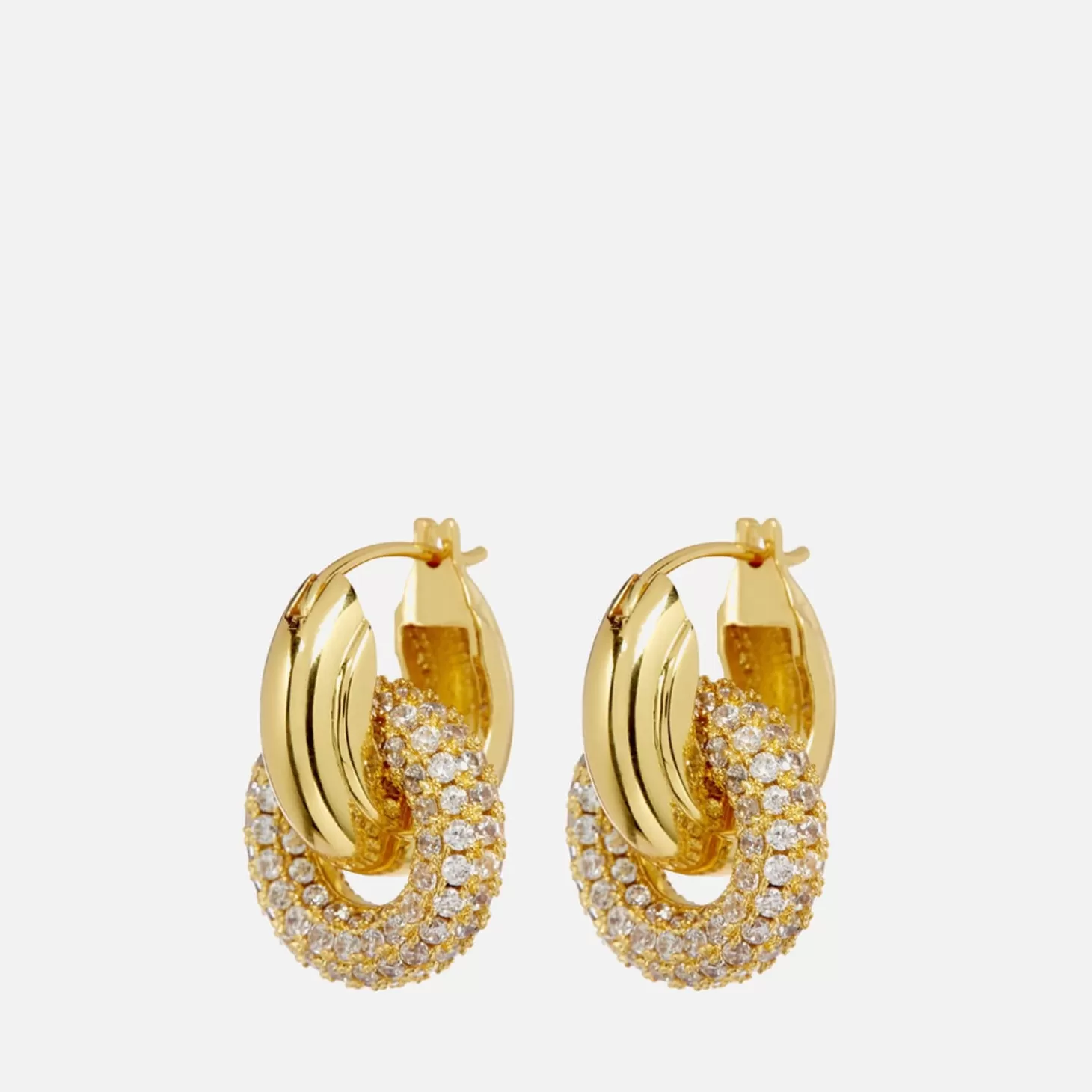 Gold-Plated Cubic Zirconia Hoop Earrings*Luv AJ Best Sale