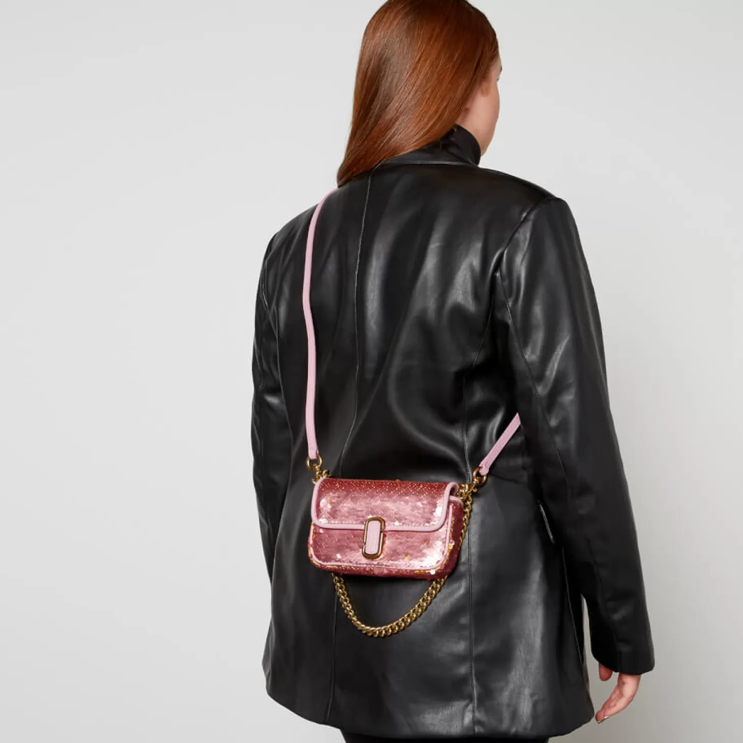 The Sequin J Leather Shoulder Bag*Marc Jacobs Store