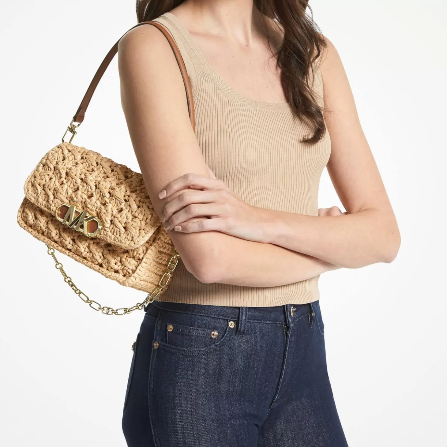 Parker Medium Rattan Shoulder Bag*MICHAEL Michael Kors Flash Sale