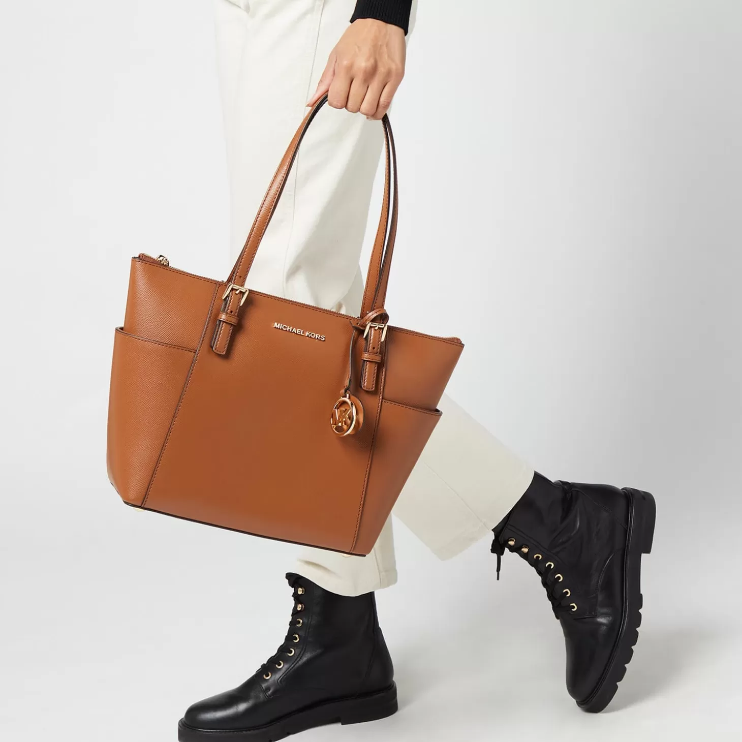 Women's Jet Set Pocket Tote - Luggage*MICHAEL Michael Kors Flash Sale