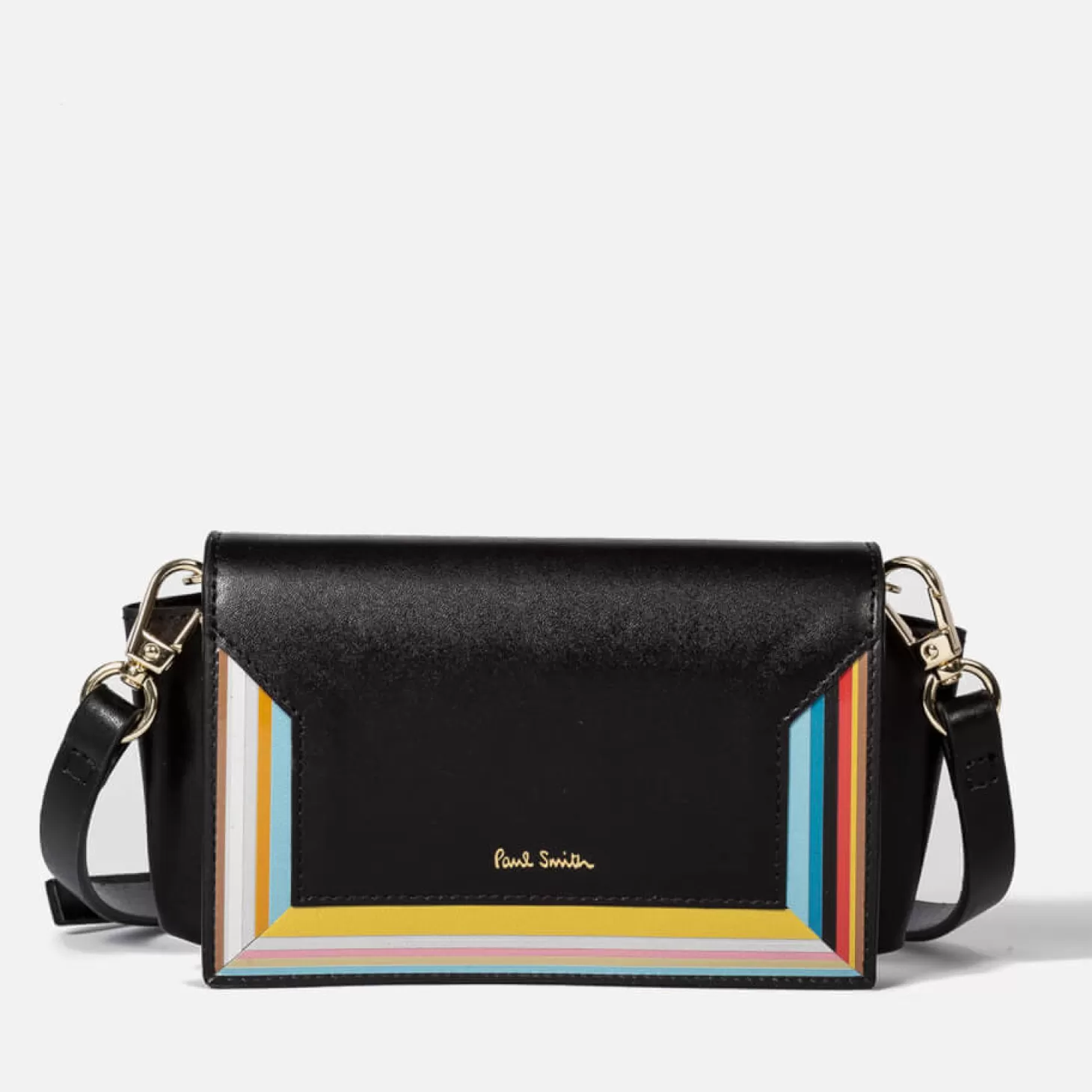 Stripe Leather Crossbody Purse*Paul Smith Clearance