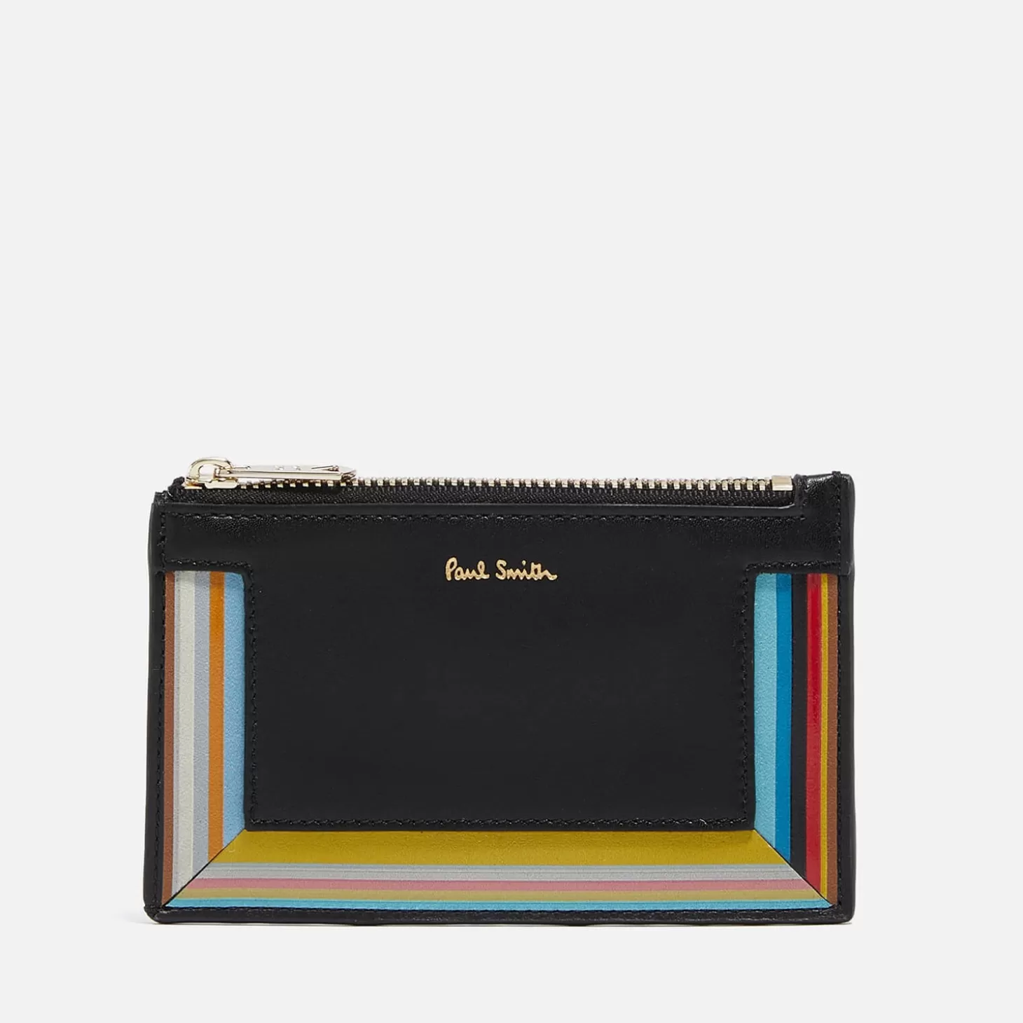 Stripe Zipped Leather Card Holder*Paul Smith Clearance