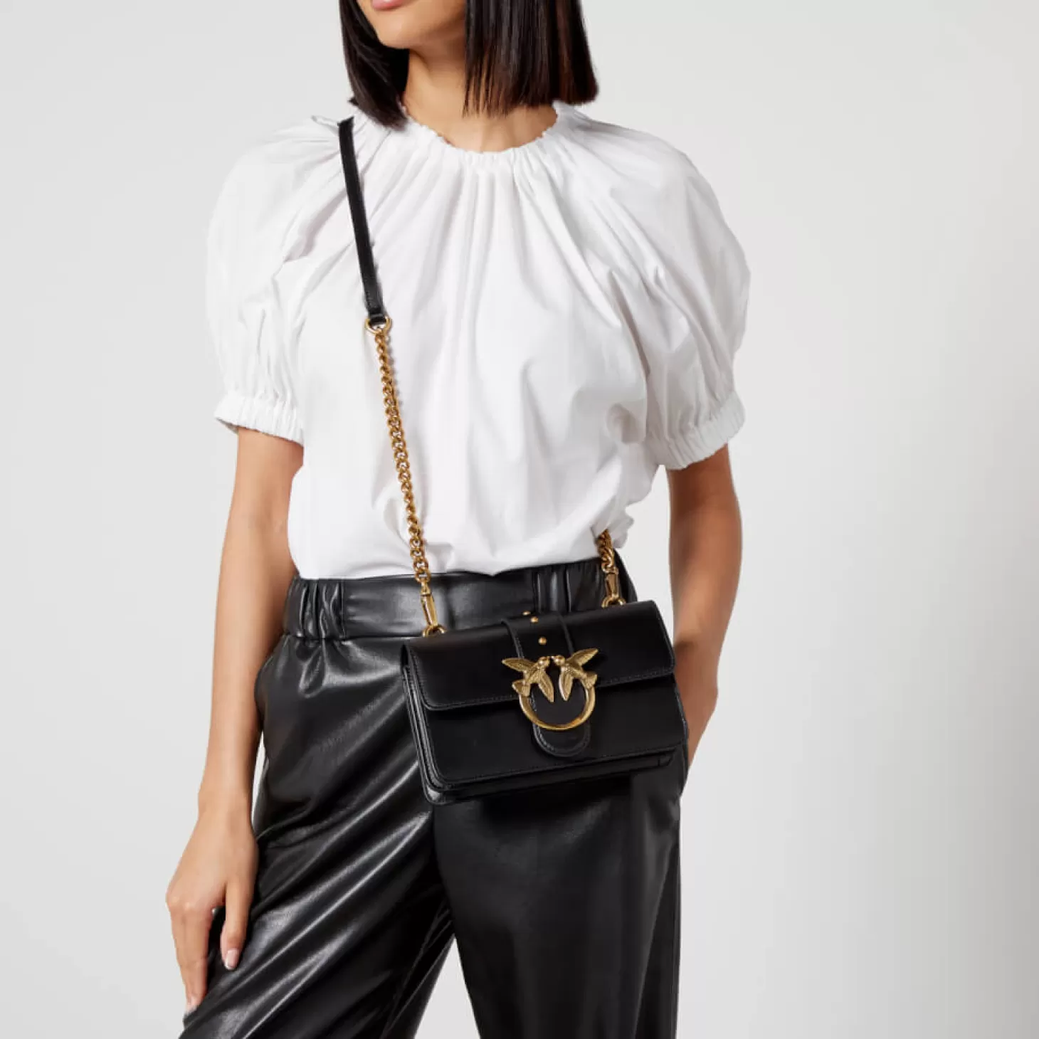 Love One Mini Leather Cross-Body Bag*Pinko Flash Sale