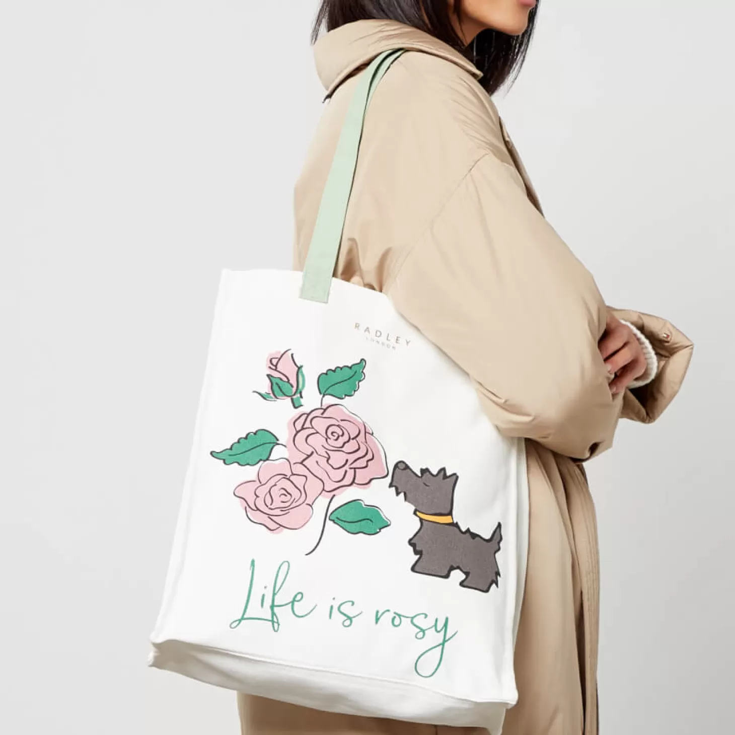 Life Is Rosy Cotton-Canvas Tote Bag*Radley Clearance