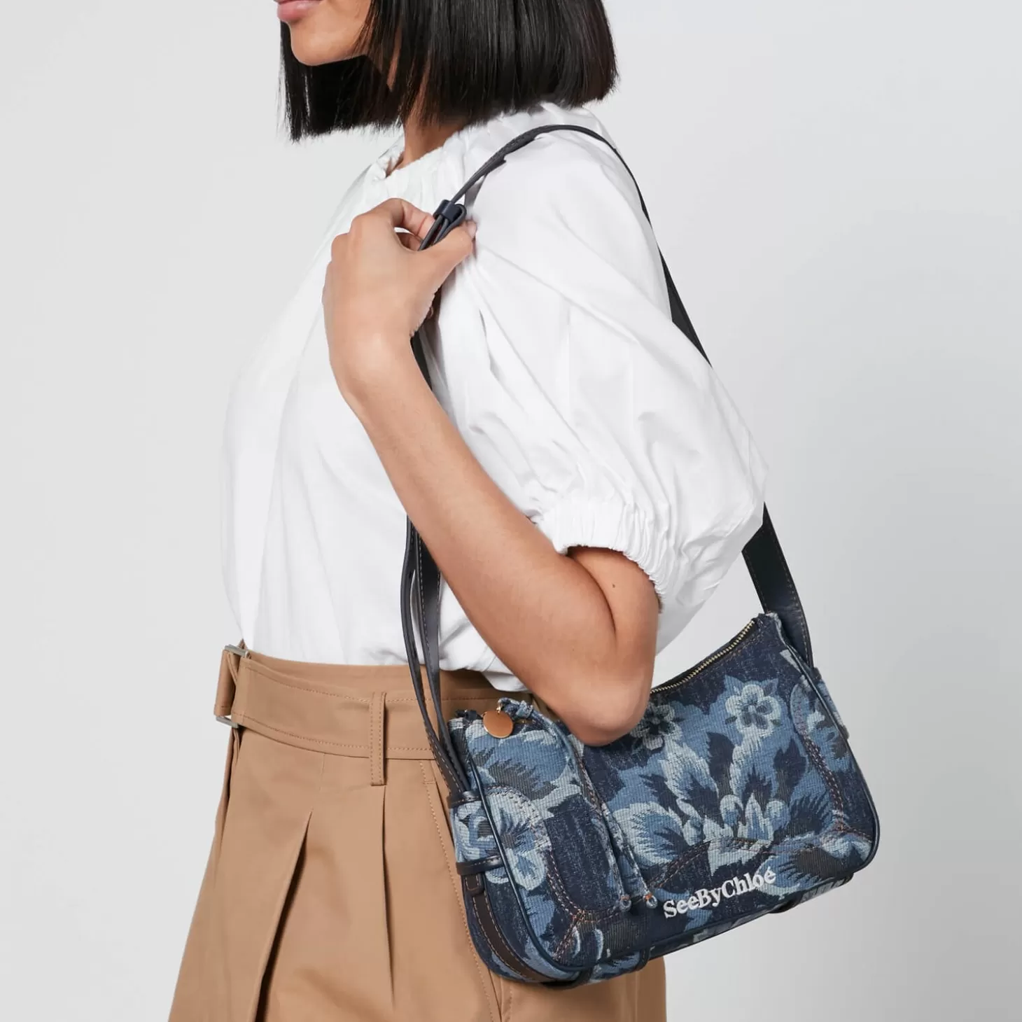 Hanah Jacquard Shoulder Bag*See By Chloe Cheap