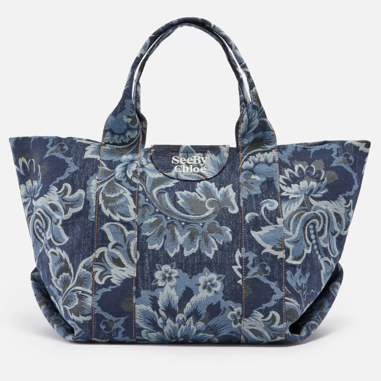 Laetizia Jacquard-Denim Tote Bag*See By Chloe Hot