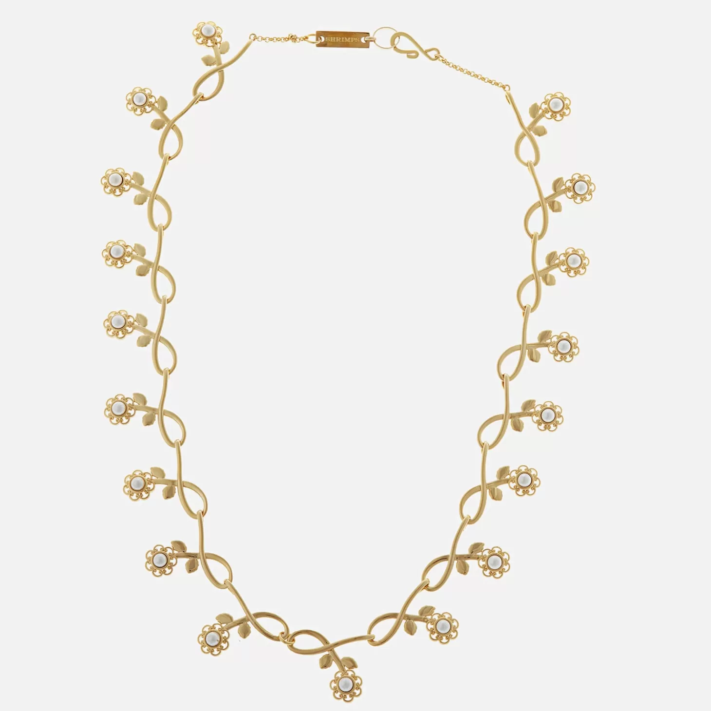 Cedar Gold-Plated Faux-Pearl Necklace*Shrimps Cheap