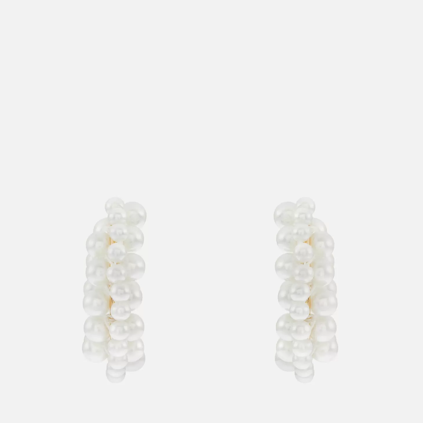 Cooper Faux Pearl Hoop Earrings*Shrimps Hot