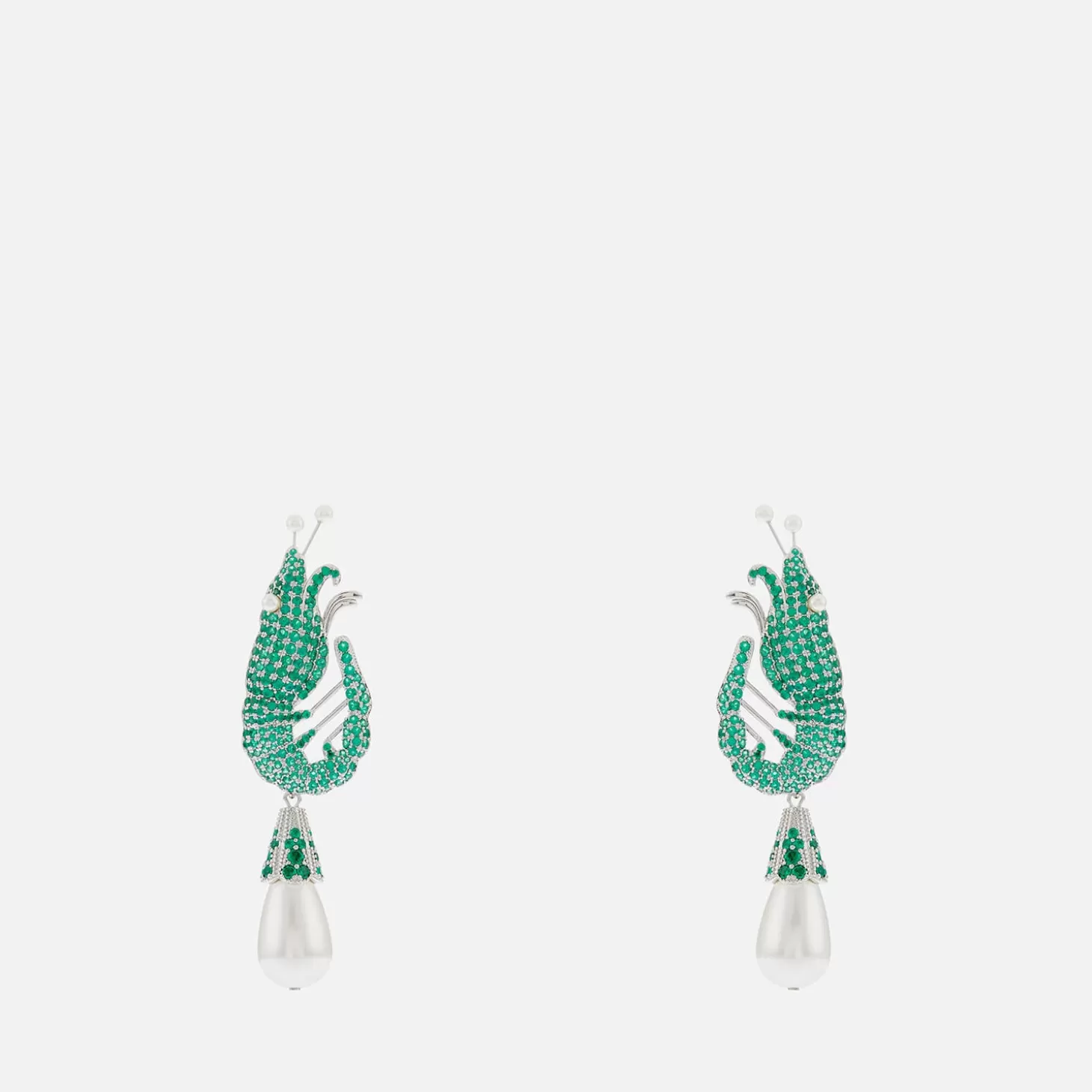 Silver-Tone Crystal Clip-On Earrings*Shrimps Best Sale