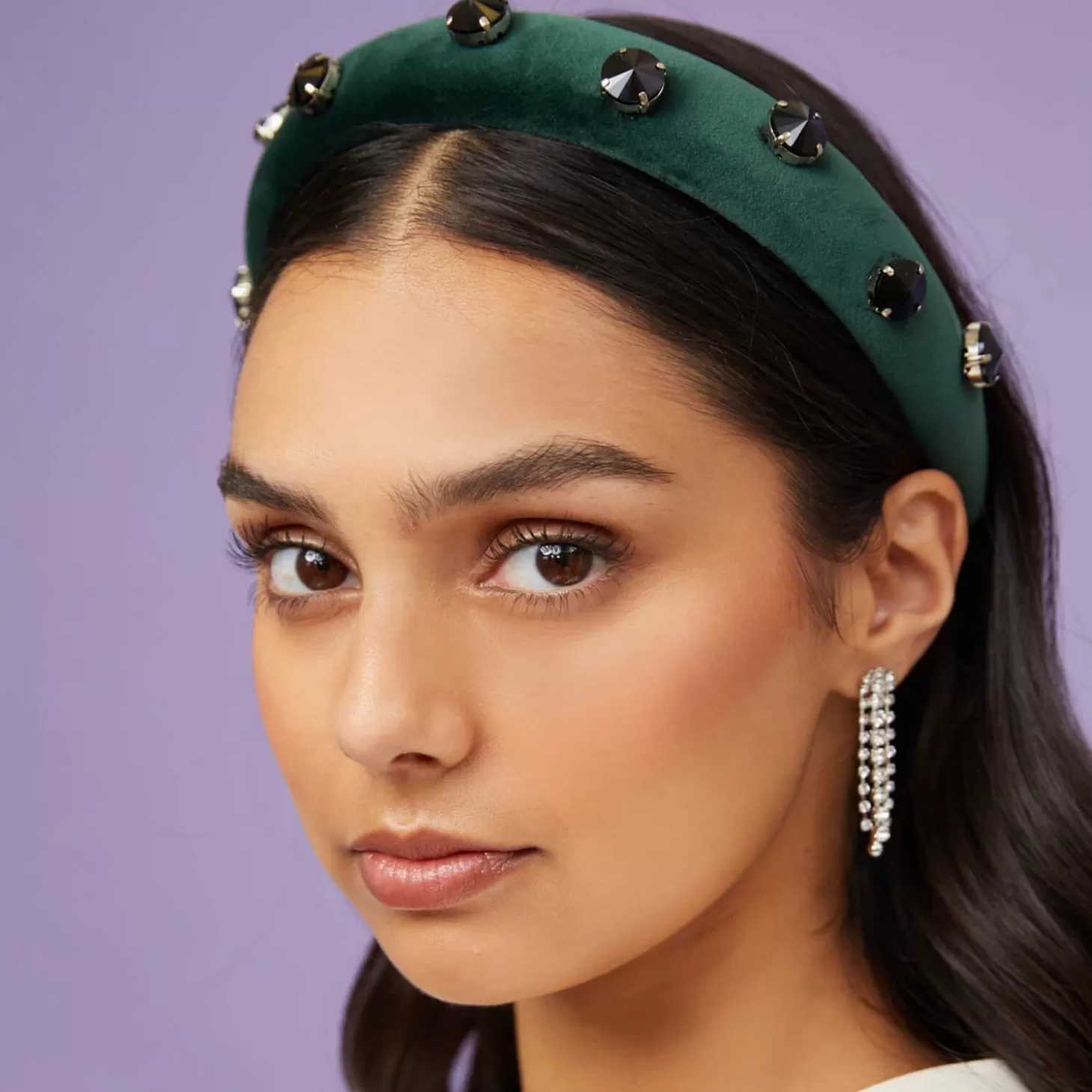 Bouquet Crystal-Embellished Velvet Headband*Sister Jane Shop