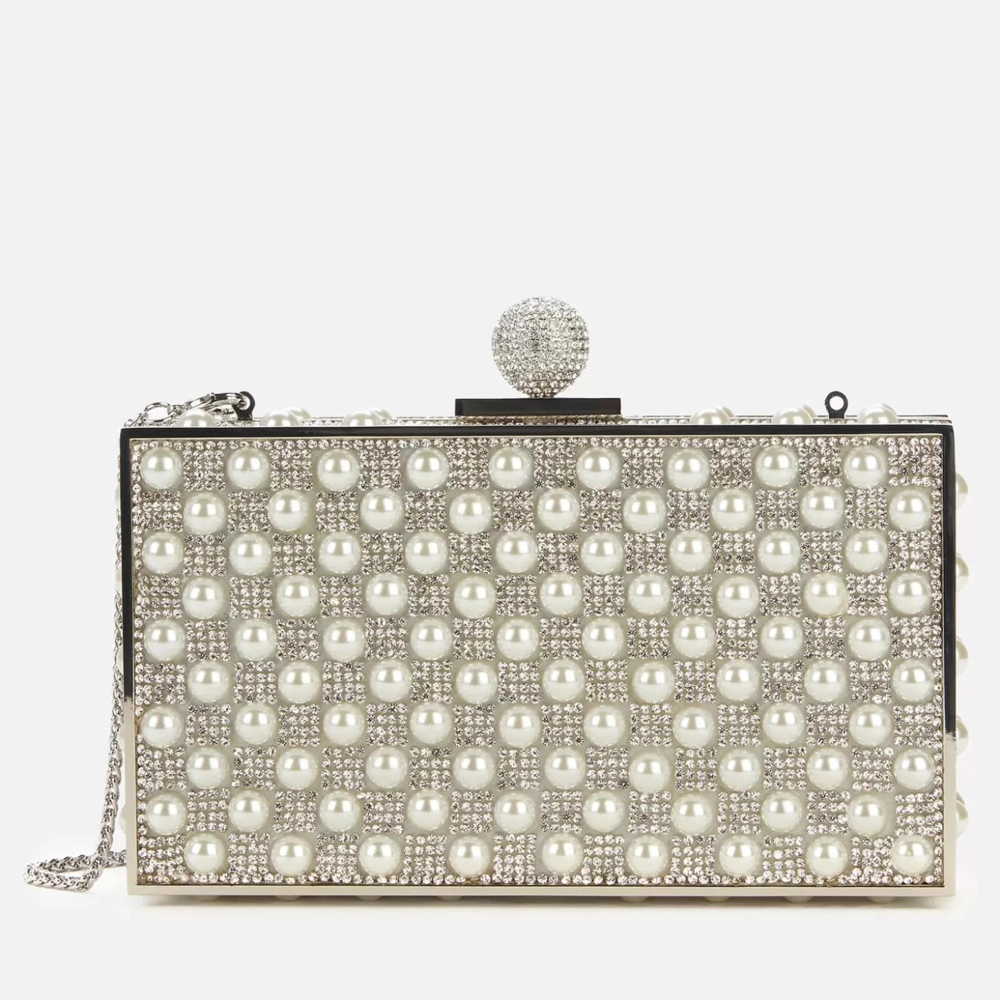 Women's Clara Crystal Box Bag - Silver/Pearl*Sophia Webster Discount