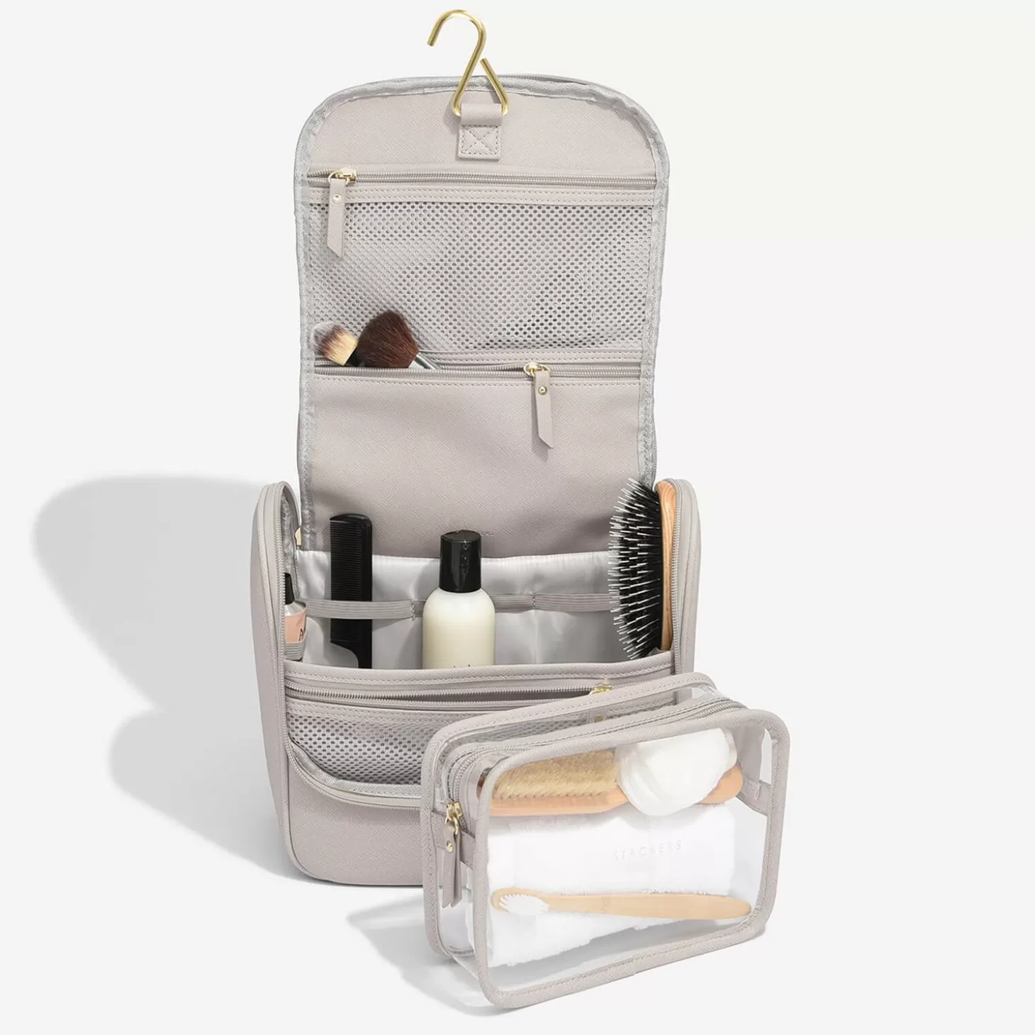 Hanging Washbag - Taupe*Stackers Fashion