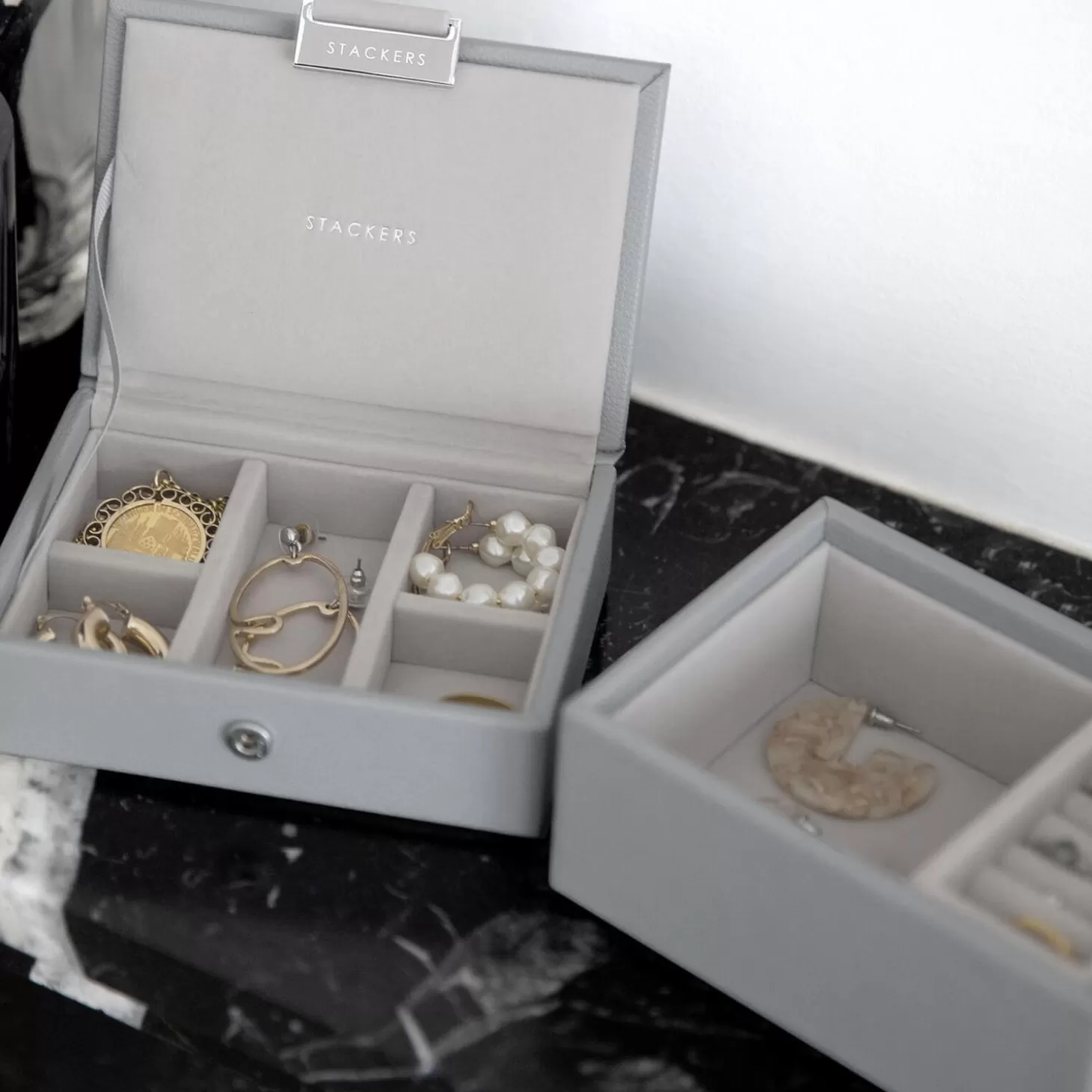 Micro 2 Set Jewellery Box - Pebble Grey*Stackers New