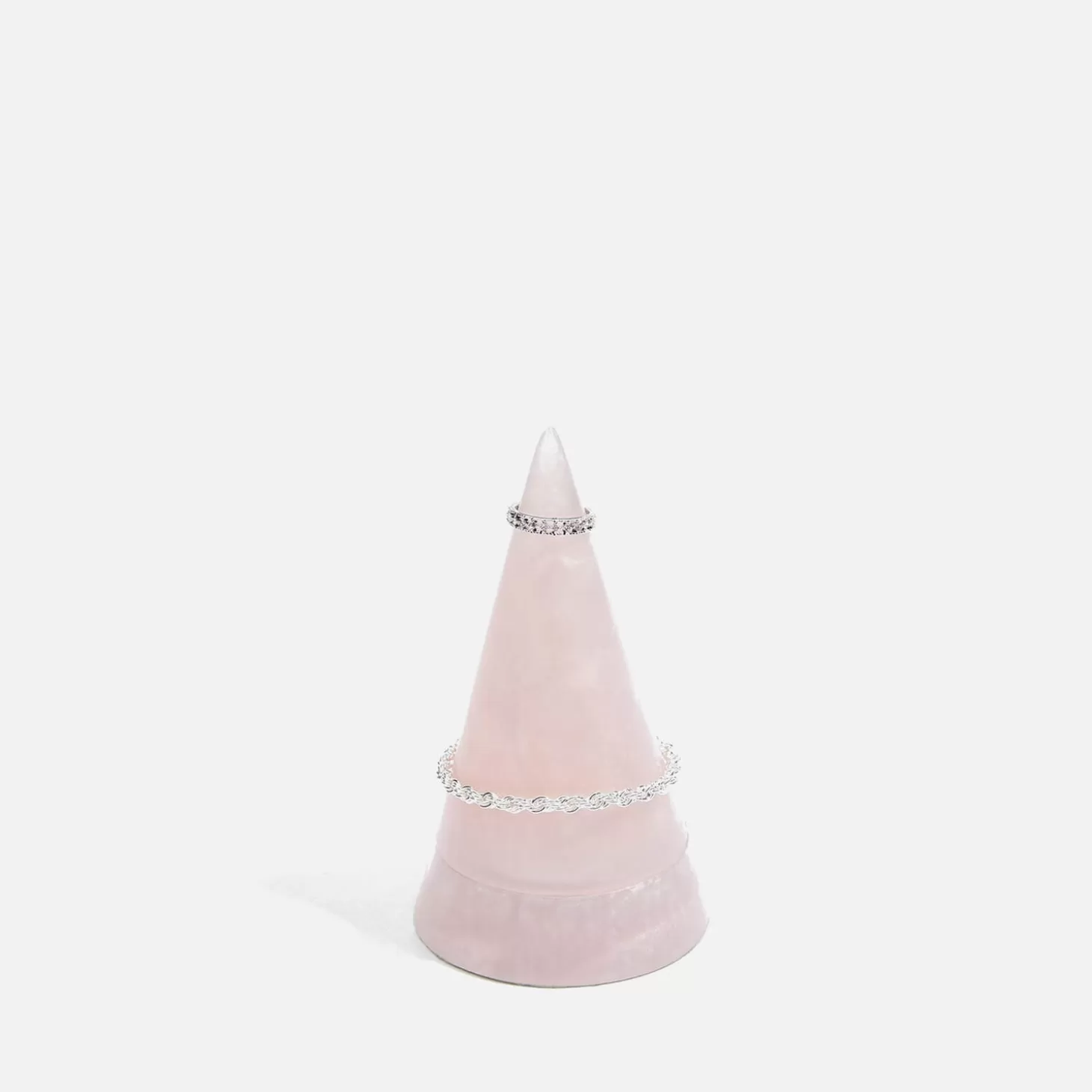 Rose Quartz Effect Jewellery Cone - Large*Stackers Cheap