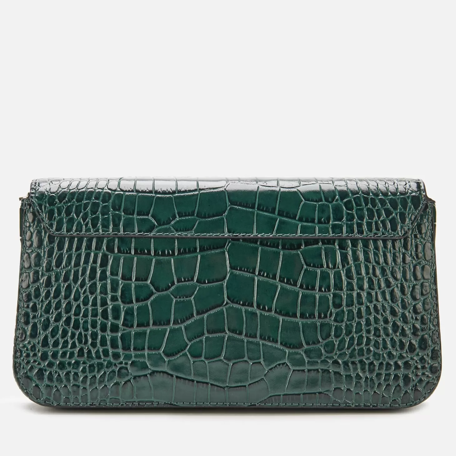 Women's East/West Croc Baguette Bag - Bottle Green*Strathberry Cheap