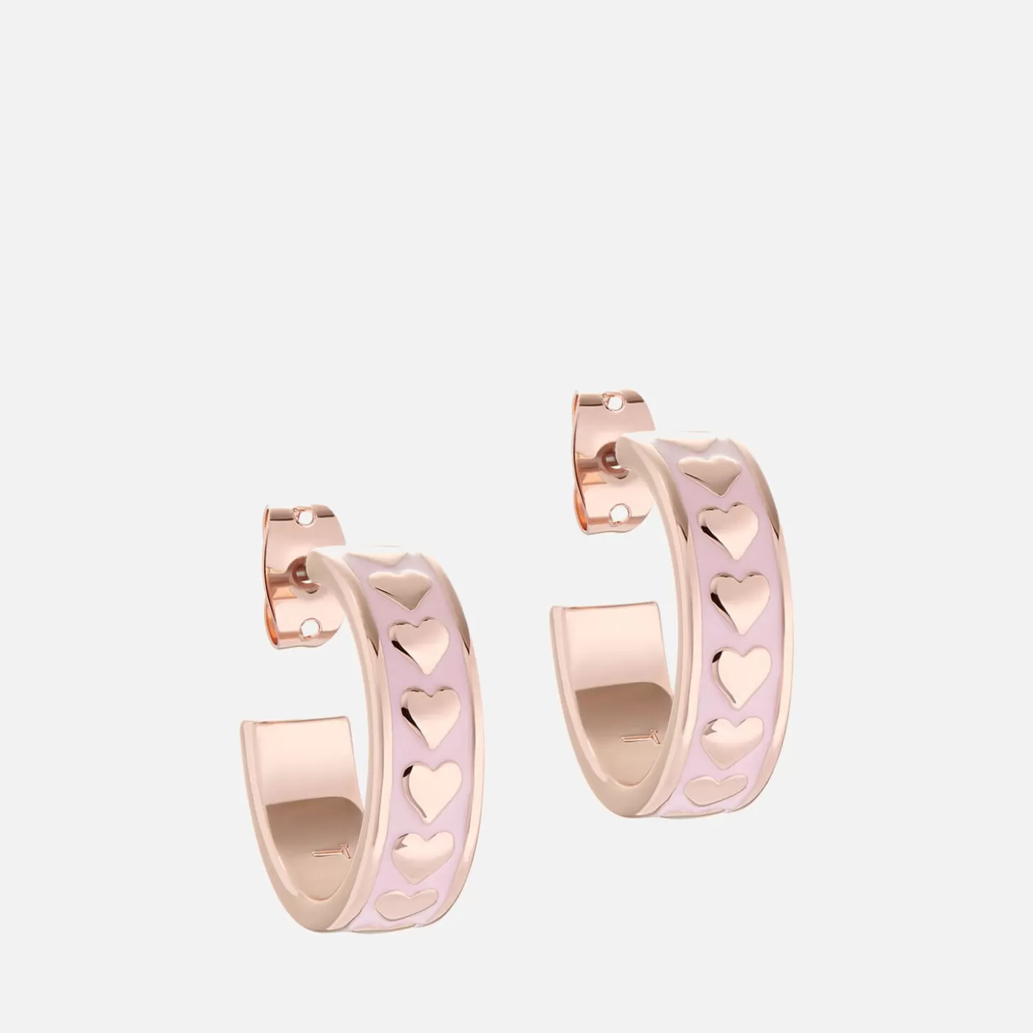 Emrie Heart Rose Gold-Tone Hoop Earrings*Ted Baker Best Sale