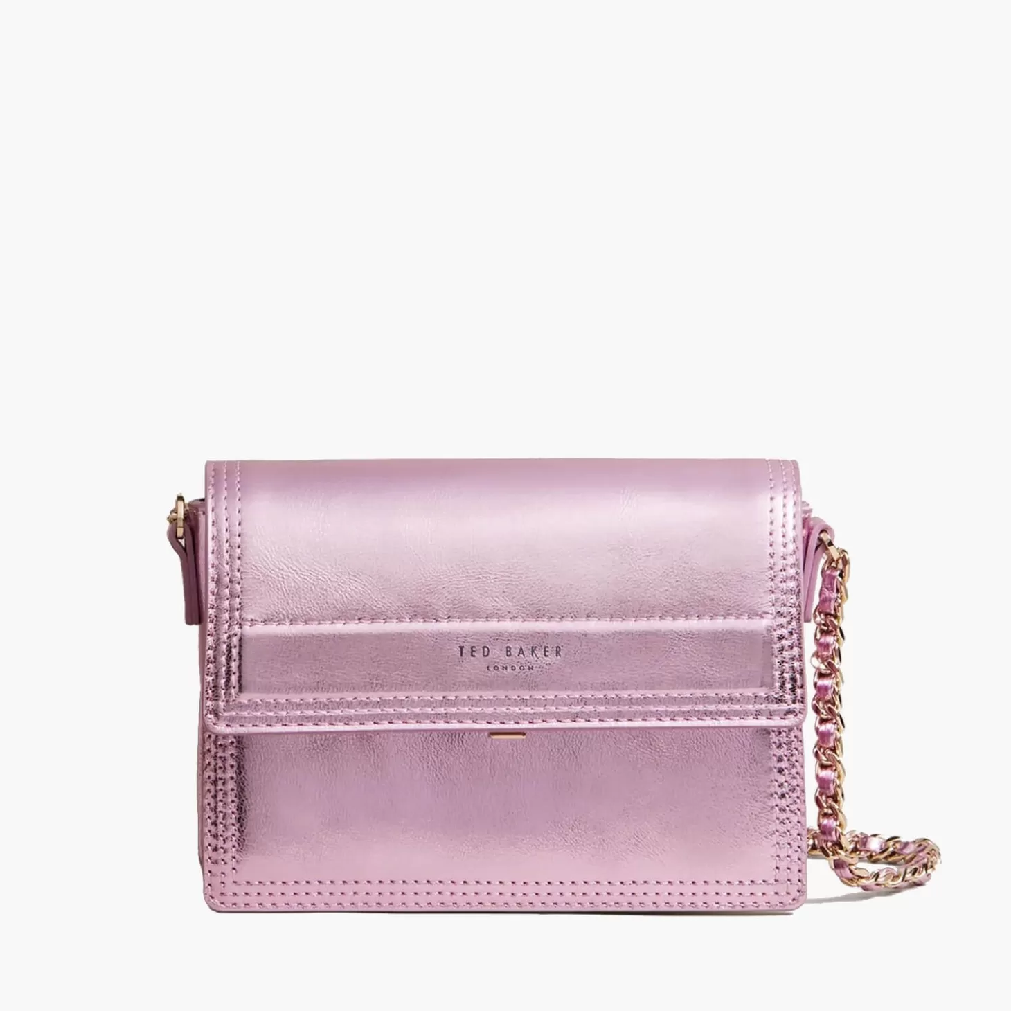 Libbe Metallic Chain Leather Bag*Ted Baker Discount