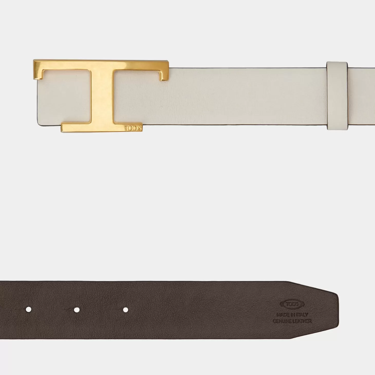 Reversible T Logo Leather Belt*Tod's Cheap