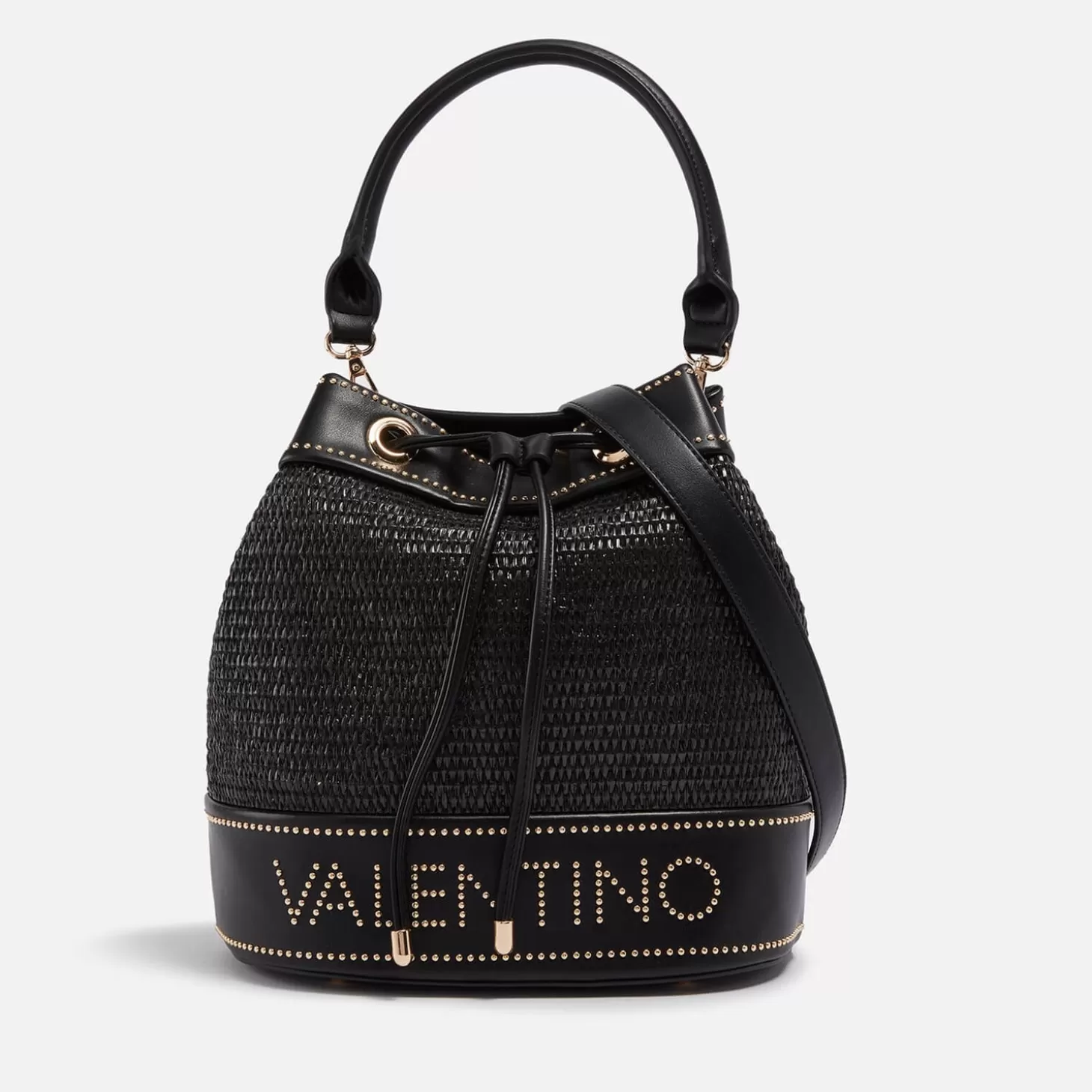 Valentino Float Rattan And Faux Leather Bucket Bag*Valentino Bags Cheap