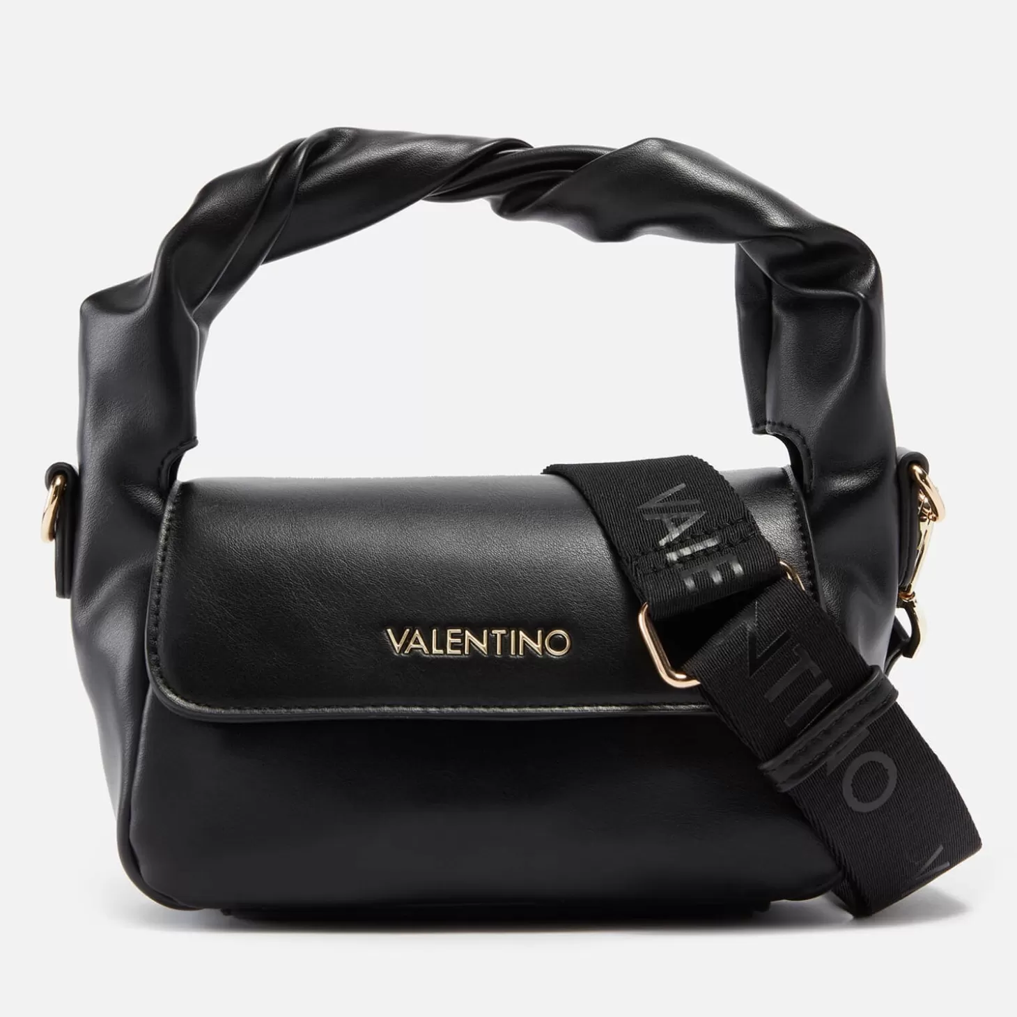 Valentino Lemonade Logo-Appliqued Faux Leather Satchel*Valentino Bags Store