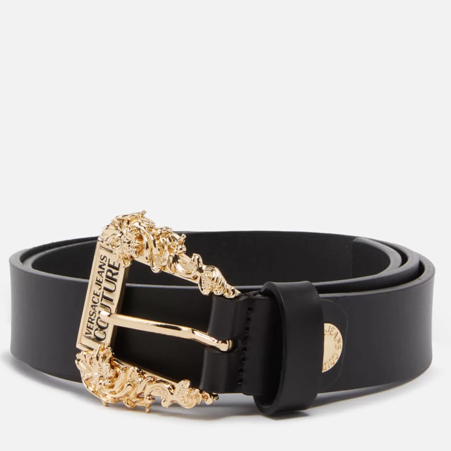 Buckle Detail Leather Belt*Versace Jeans Couture Flash Sale