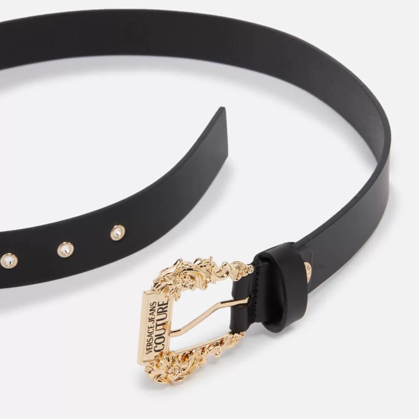 Buckle Detail Leather Belt*Versace Jeans Couture Flash Sale