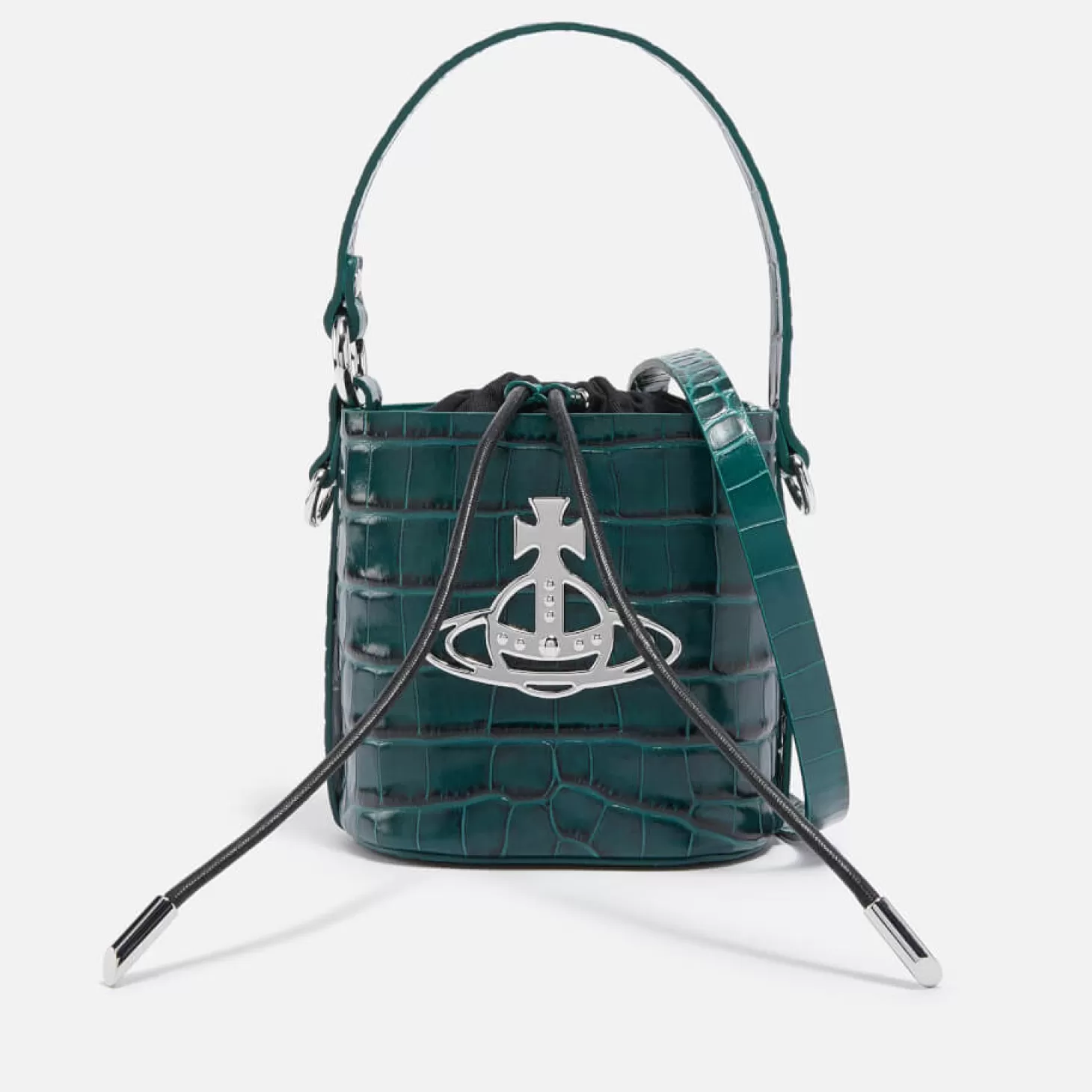 Daisy Drawstring Croc-Effect Leather Bag*Vivienne Westwood Online