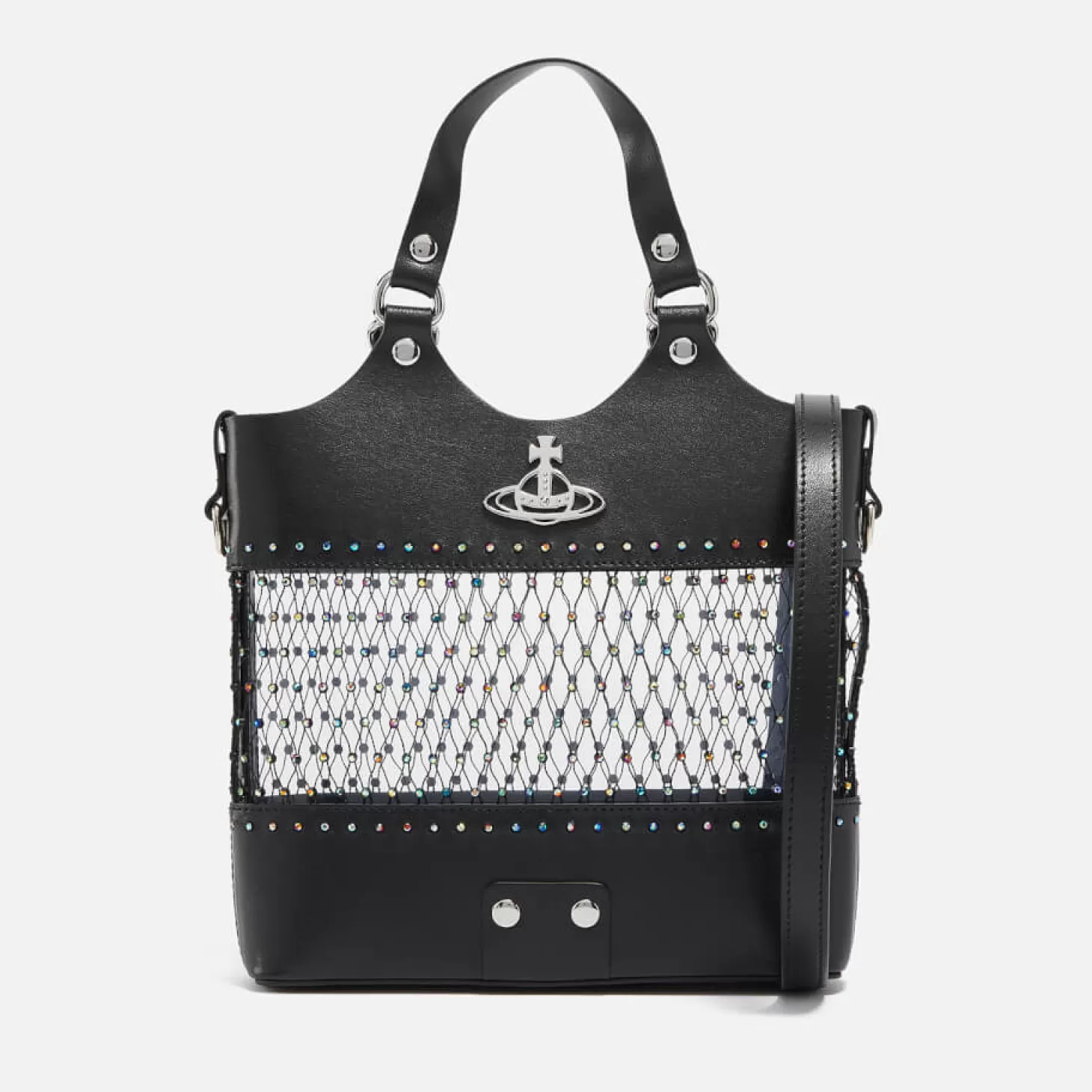 Roxy Embellished Mesh And Leather Tote Bag*Vivienne Westwood Fashion