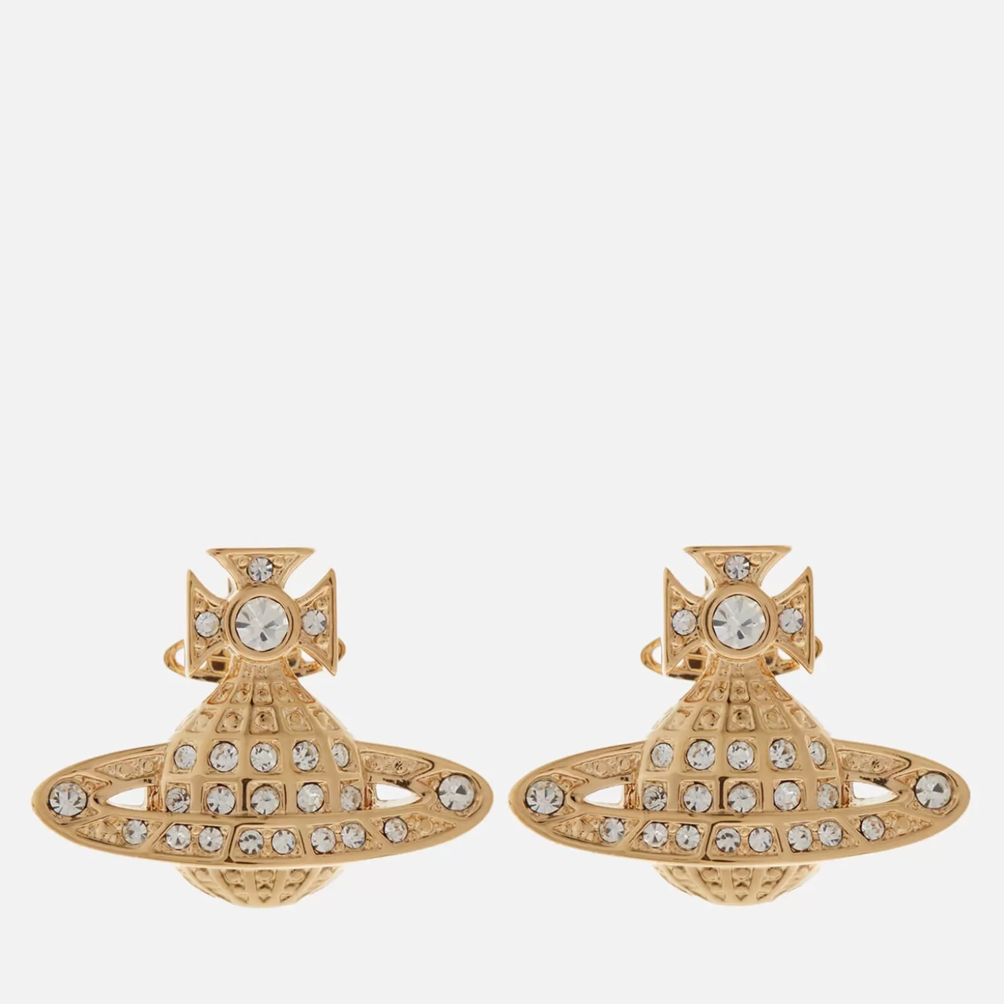 Women's Minnie Bas Relief Earrings - Gold Crystal*Vivienne Westwood Store