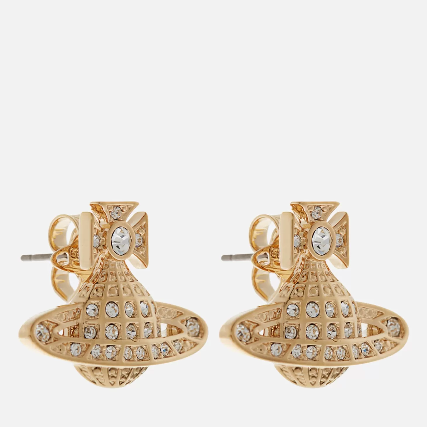 Women's Minnie Bas Relief Earrings - Gold Crystal*Vivienne Westwood Store