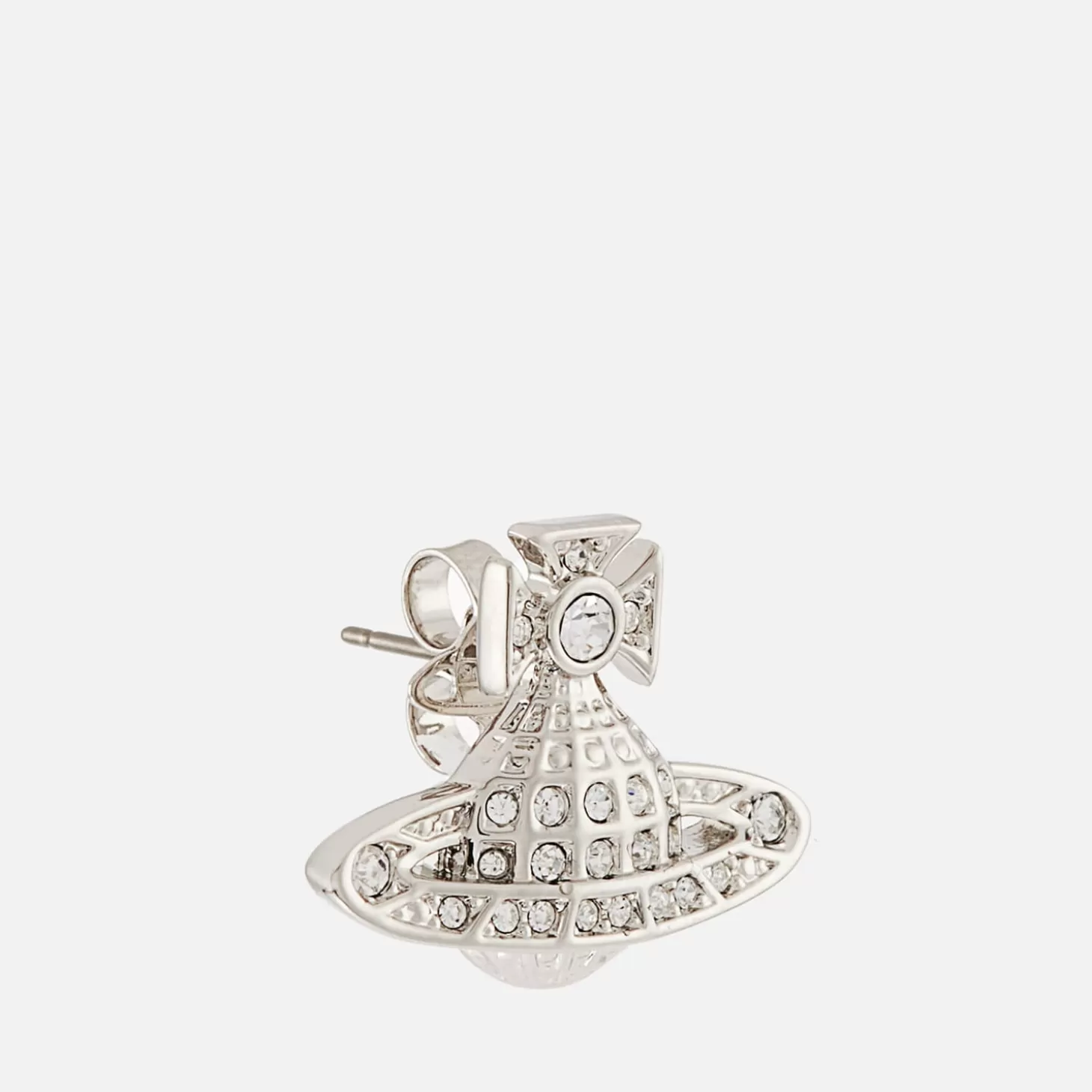 Women's Minnie Bas Relief Earrings - Platinum/Crystal*Vivienne Westwood Shop