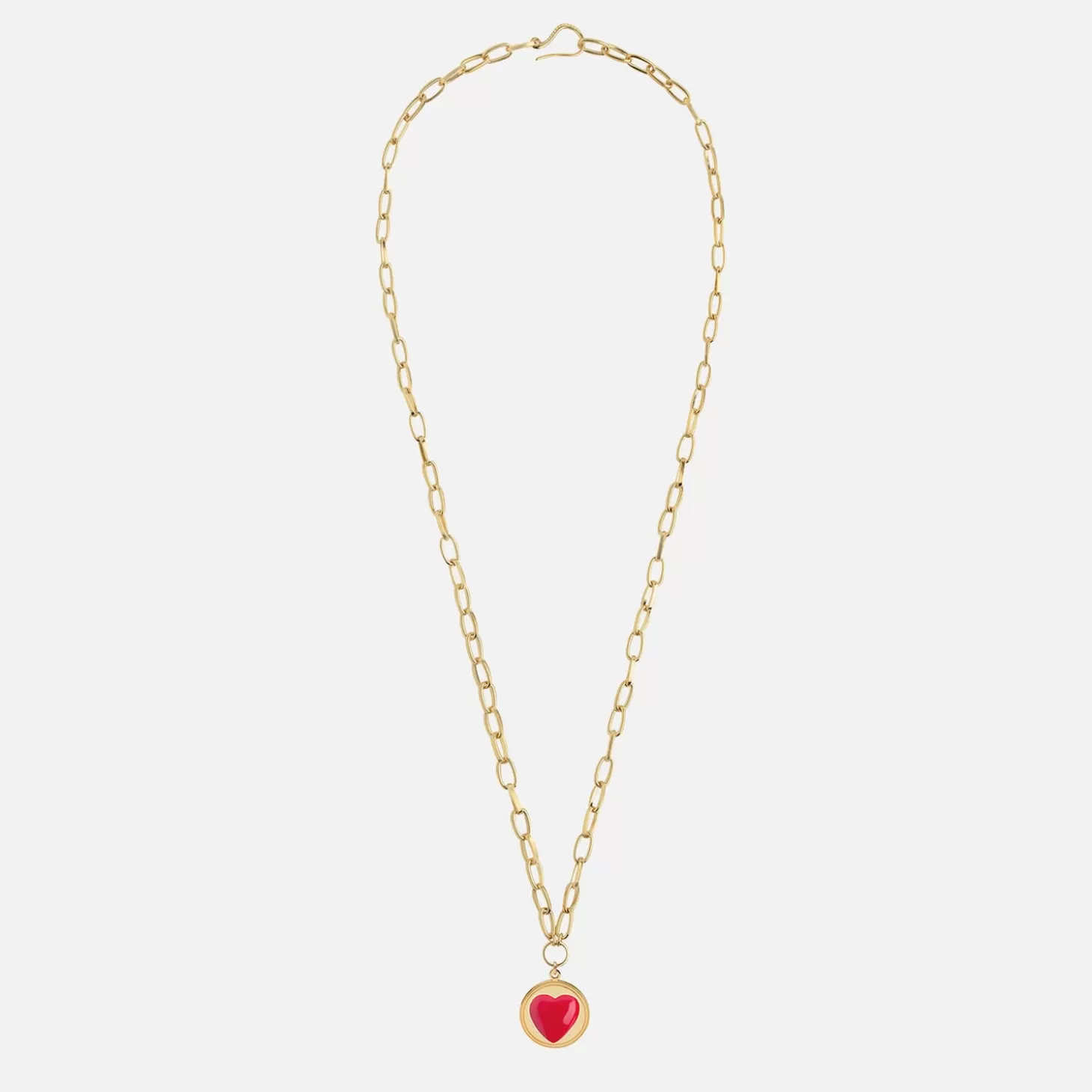 Heart Recycled Gold-Plated And Enamel Necklace*Wilhelmina Garcia Fashion