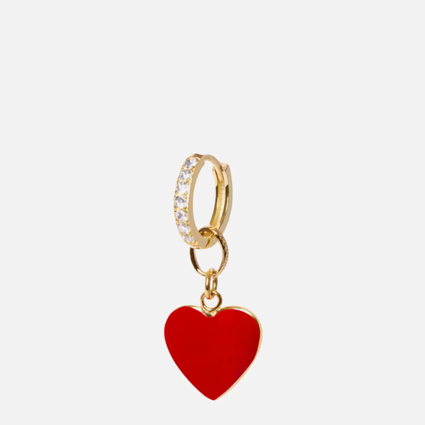 Heart Recycled Gold-Platedcrystal And Enamel Earring*Wilhelmina Garcia Cheap