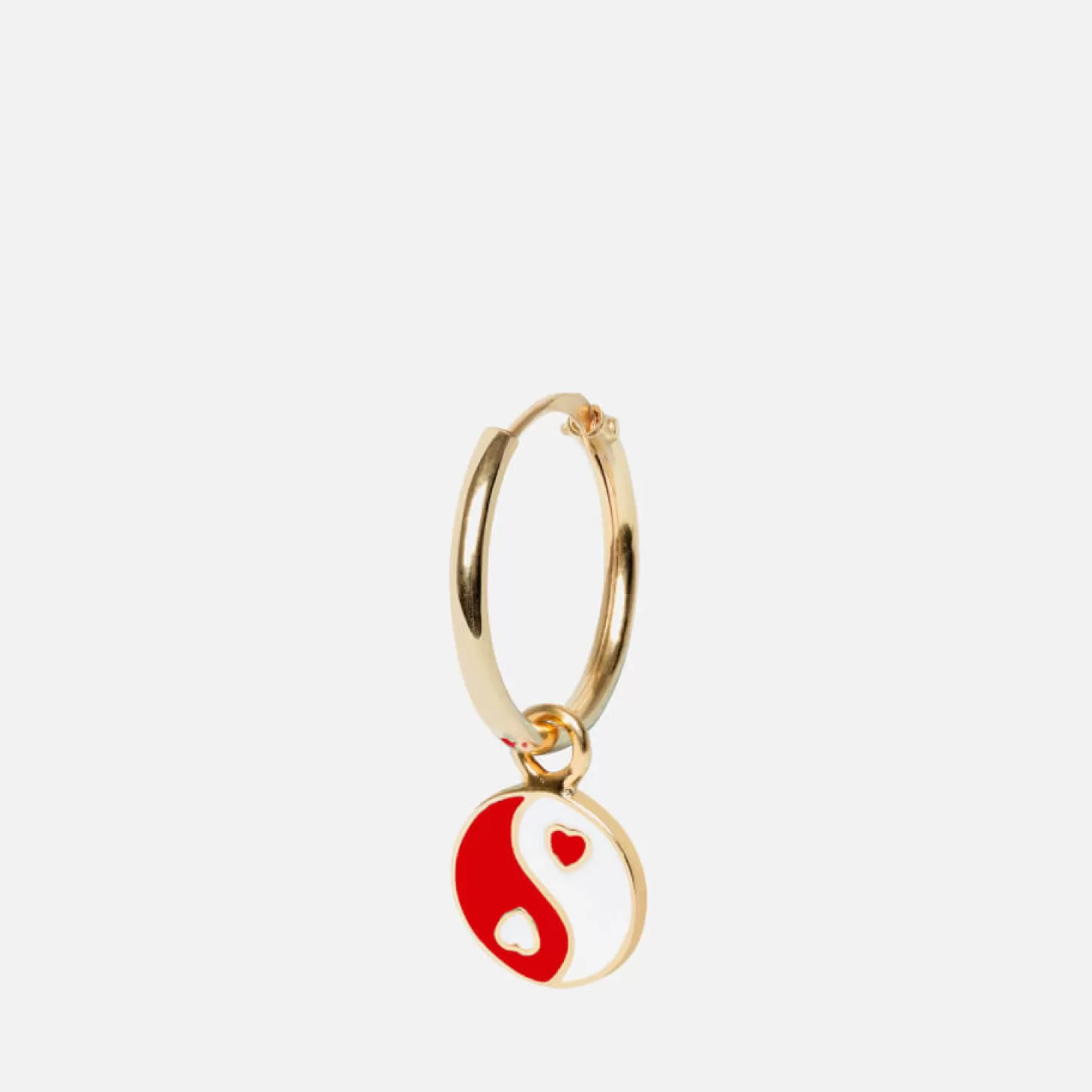 Women's Yin/Yang Earring - Gold/Red/White*Wilhelmina Garcia Cheap