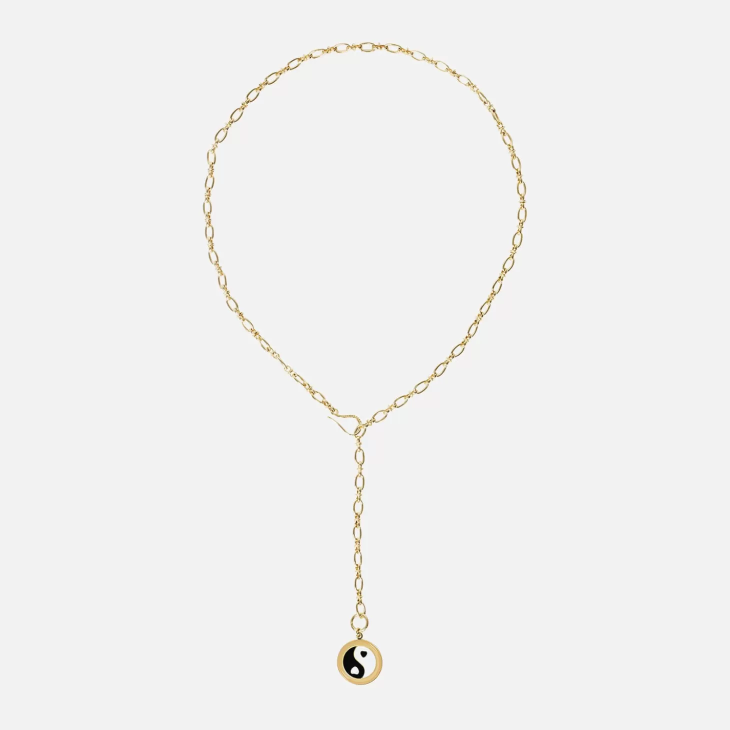 Women's Yin/Yang Necklace - Gold/Black/White*Wilhelmina Garcia Store